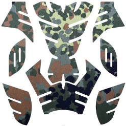 Gearskin Ballistic Helmet Pre-Cut Flecktarn 5 Color WL