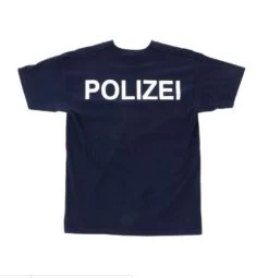 T-Shirt Polizei Brust U. Rückendruck