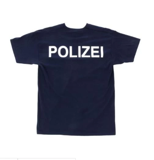 T-Shirt Polizei Brust U. Rückendruck 1 T-Shirt Polizei Brust U. Rückendruck