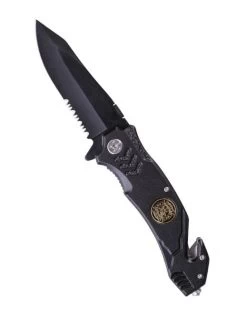 Mil-Tec Einhandmesser "Fire Brigade" Schwarz