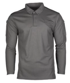 Mil-Tec Tactical Quick Dry Langarm Polo Urban Grey