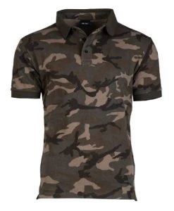 Mil-Tec Poloshirt Prewash Co.Pikee Woodland
