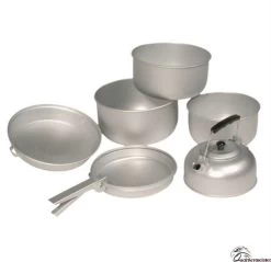 Mil-Tec MIL TEC Koch-Set Alu (3 Töpfe, Pfanne, Teekessel)
