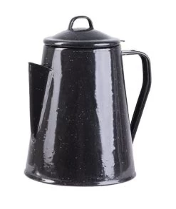 Mil-Tec Kaffeekanne Emaille M. Percolator Schwarz