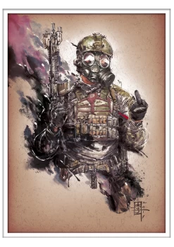 Marc Lee Military Art Canada CSOR (gerahmt)