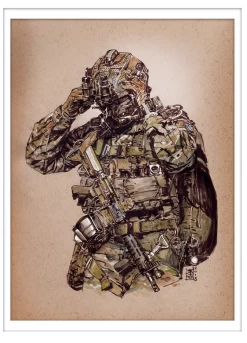 Marc Lee Military Art MARSOC (gerahmt)
