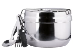 Mil-Tec CZ Kochgeschirr 3-Tlg.+ Essbesteck Neuwertig