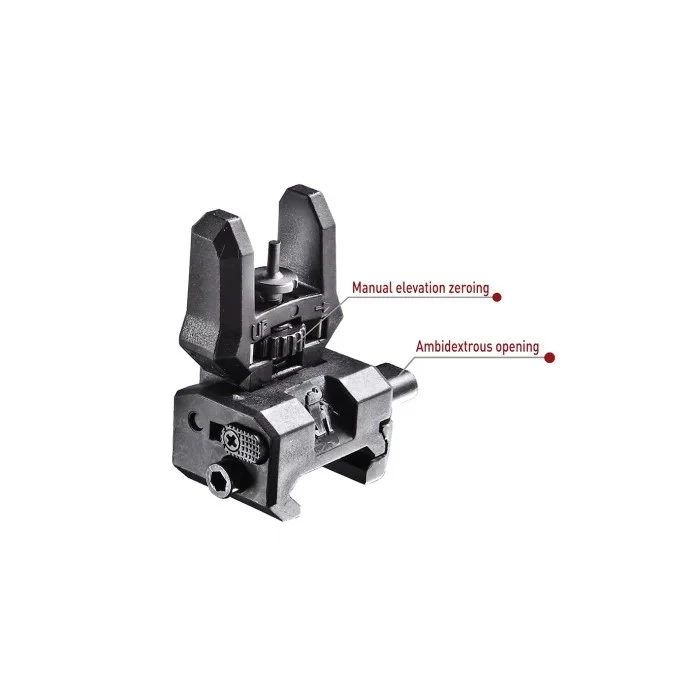 CAA Tactical Flip Up Sights Set Rear & Front Black 2 CAA Tactical Flip Up Sights Set Rear & Front Black – Bild 2