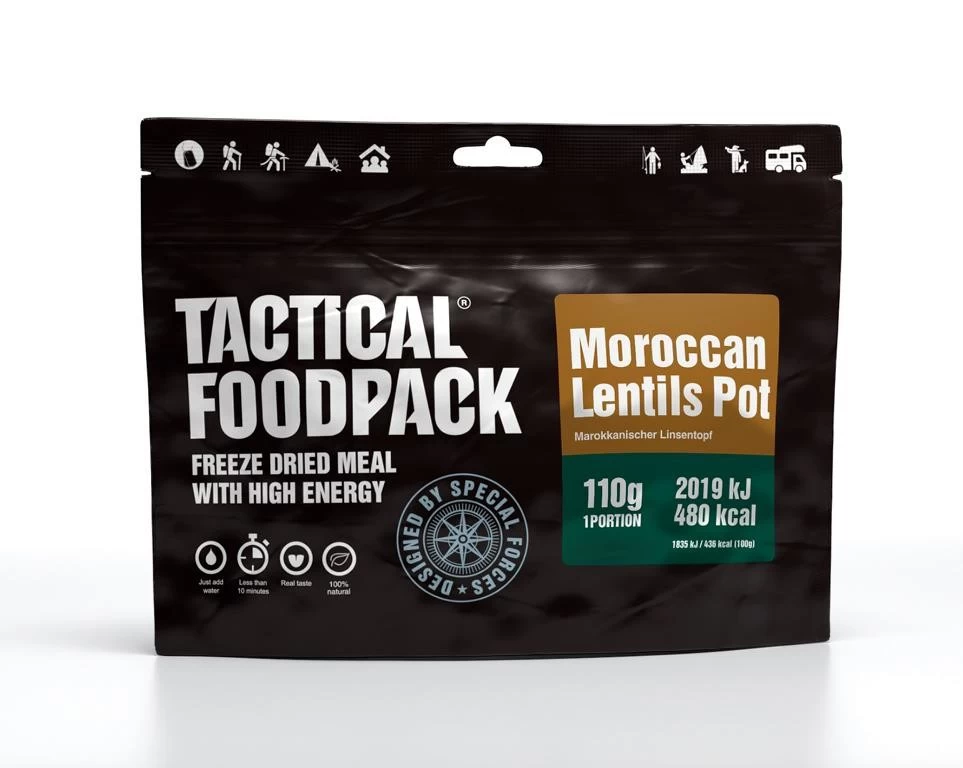Tactical Foodpack Moroccan Lentils Pot 1 Tactical Foodpack Moroccan Lentils Pot
