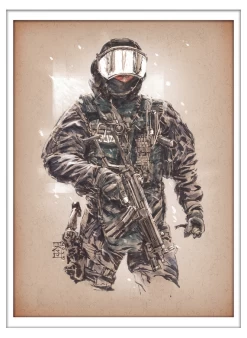 Marc Lee Military Art German SEK (gerahmt)